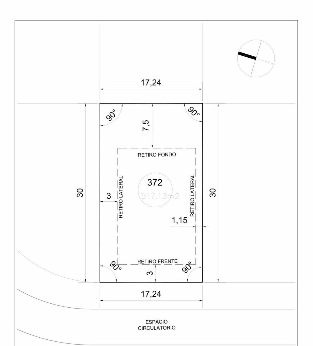 VENTA de lote en PILAR DEL ESTE B. 