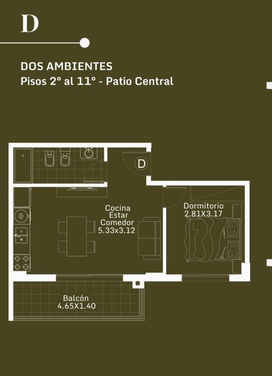 VENTA DEPARTAMENTO DOS AMBIENTES FINANCIA