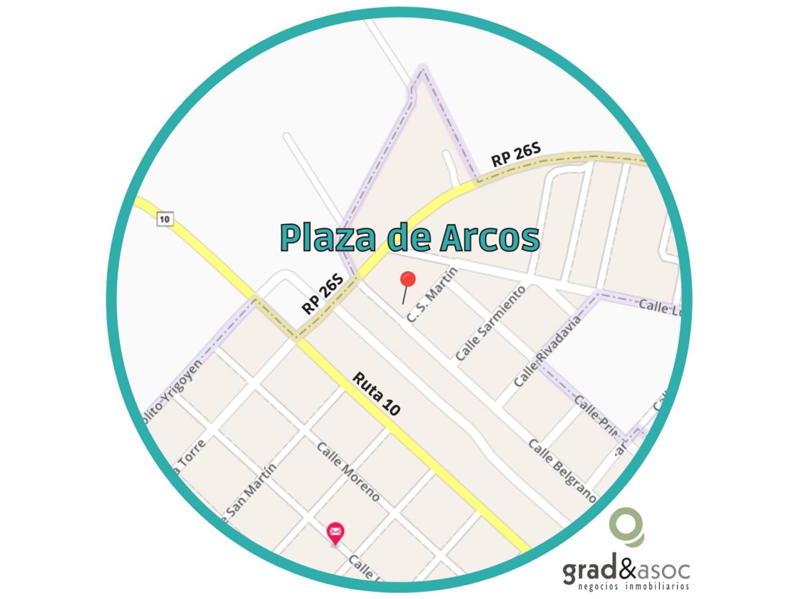 Lote de 848 mts2- Calle Belgrano- Andino