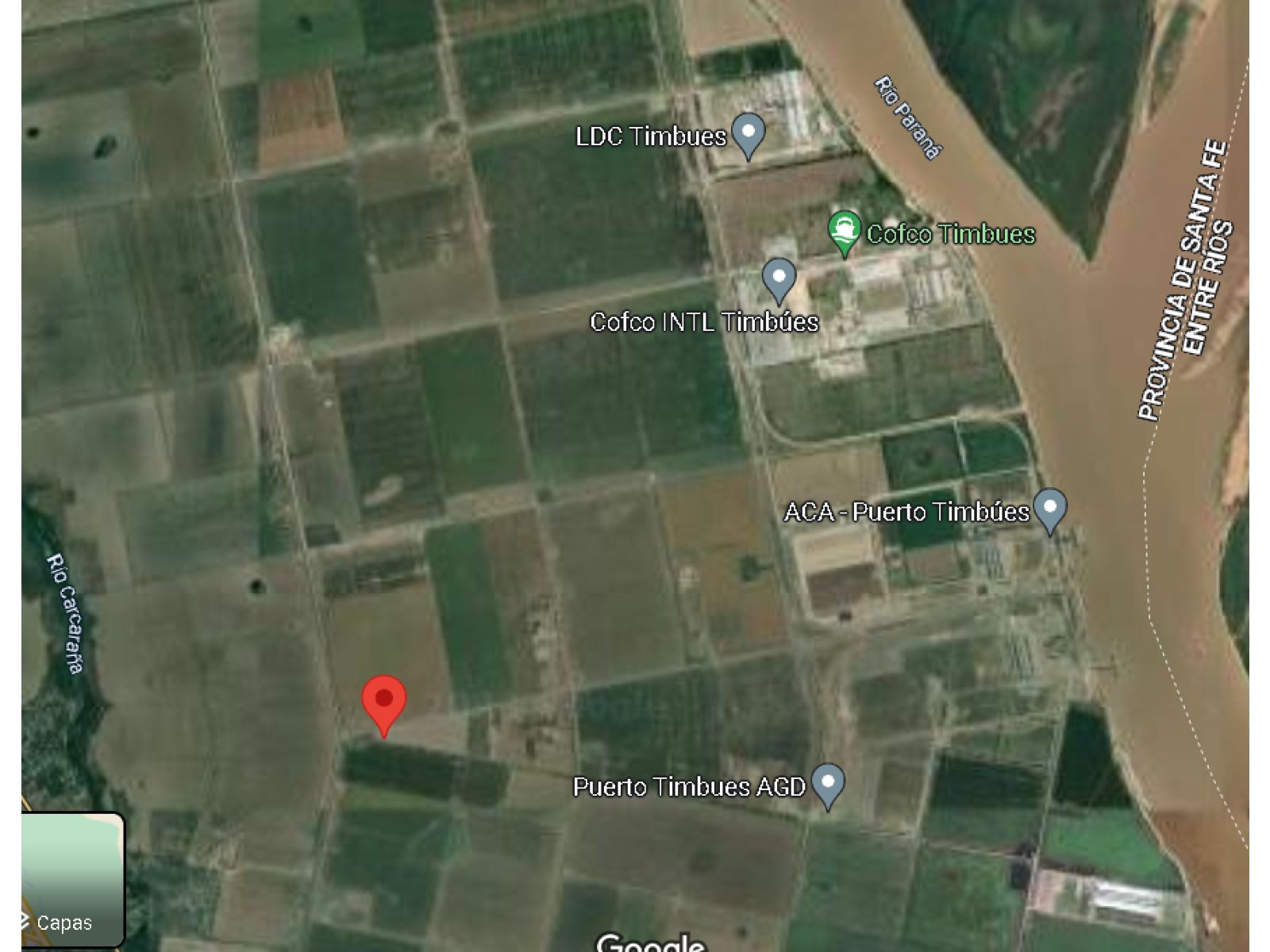 Campo 7.8Hs. Rural/Industrial en Timbúes sobre ingreso a puertos