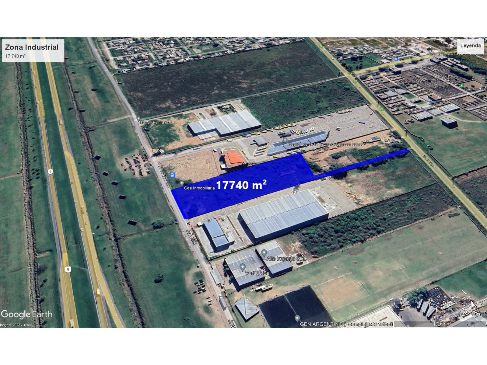 Lote en venta sobre Au Rosario - Bs As Zona Industrial