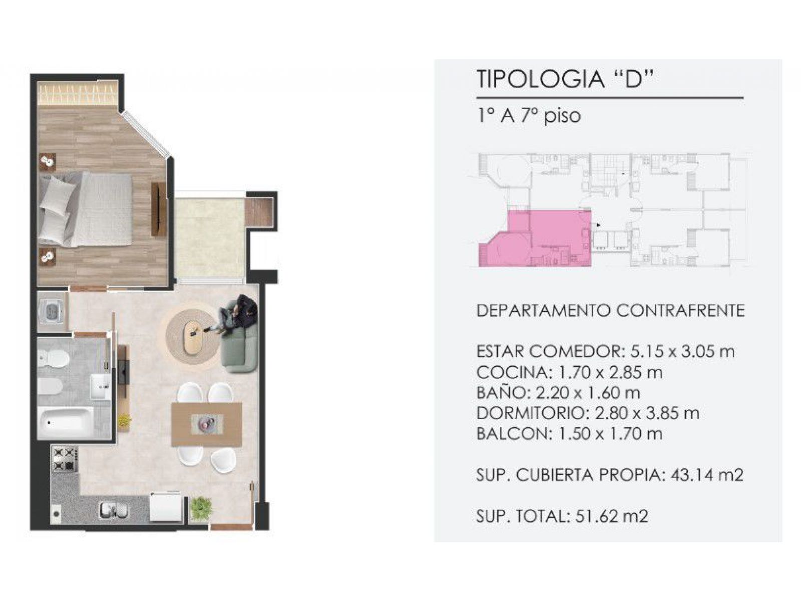 A ESTRENAR 1 DORM C/BALCÓN - NVA CBA