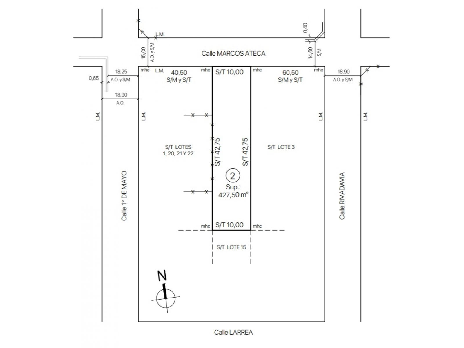 ROLDÁN - AMPLIO LOTE EN VENTA- URBANO- Barrio Marcos Ateca