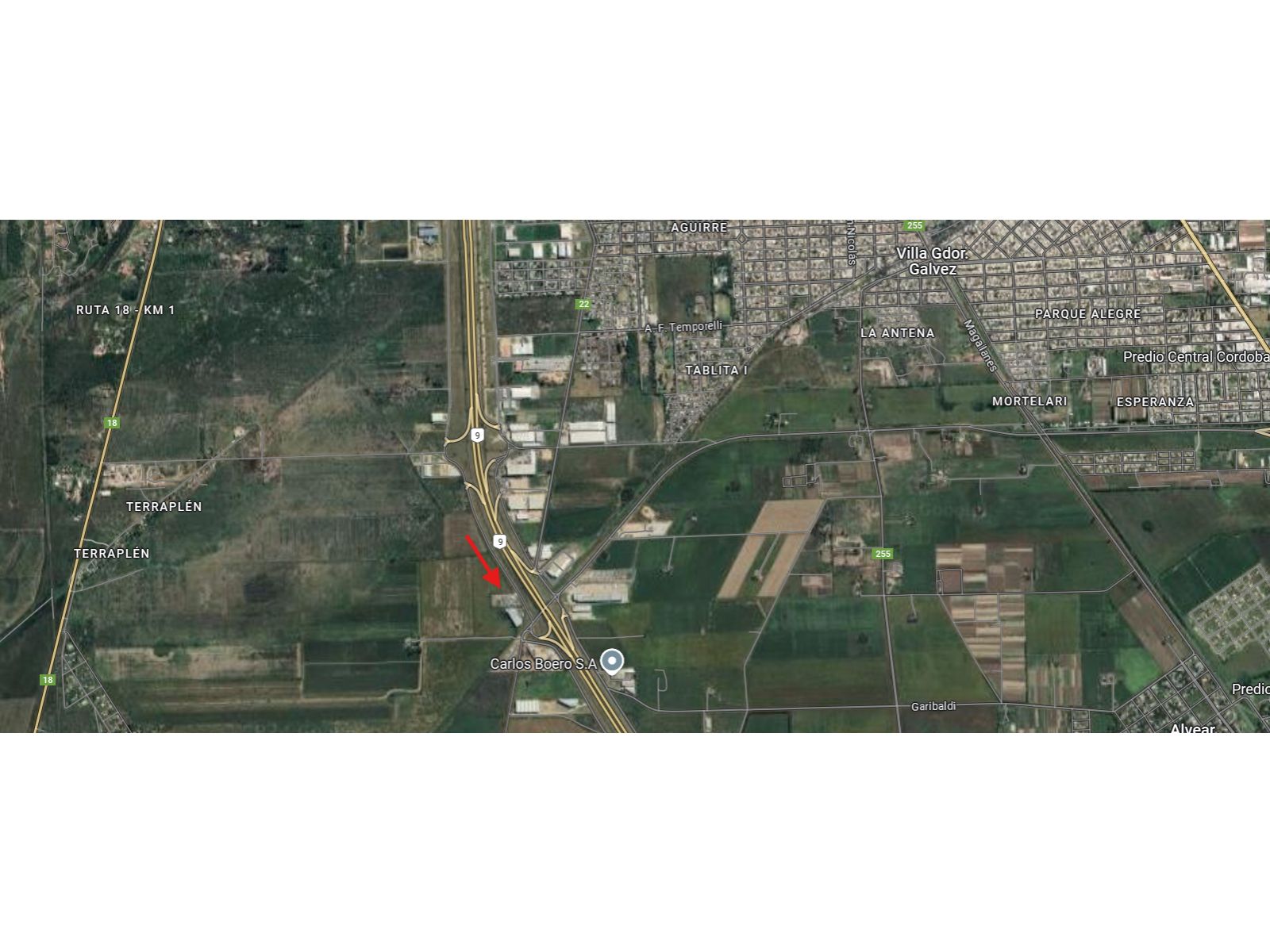 Autopista Rosario a Buenos Aires Km 284-Lote  12000m2 con oficinas