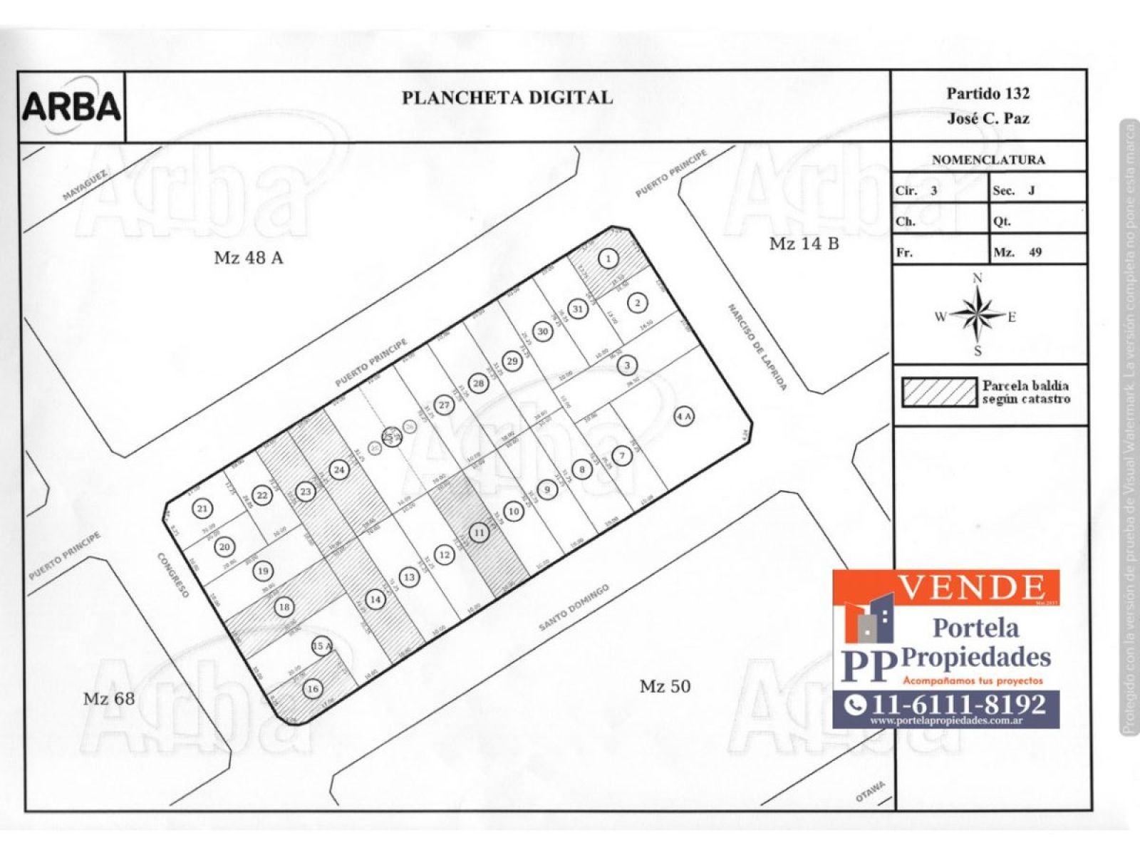 LOTE DE 312 M2 EN JOSE C. PAZ