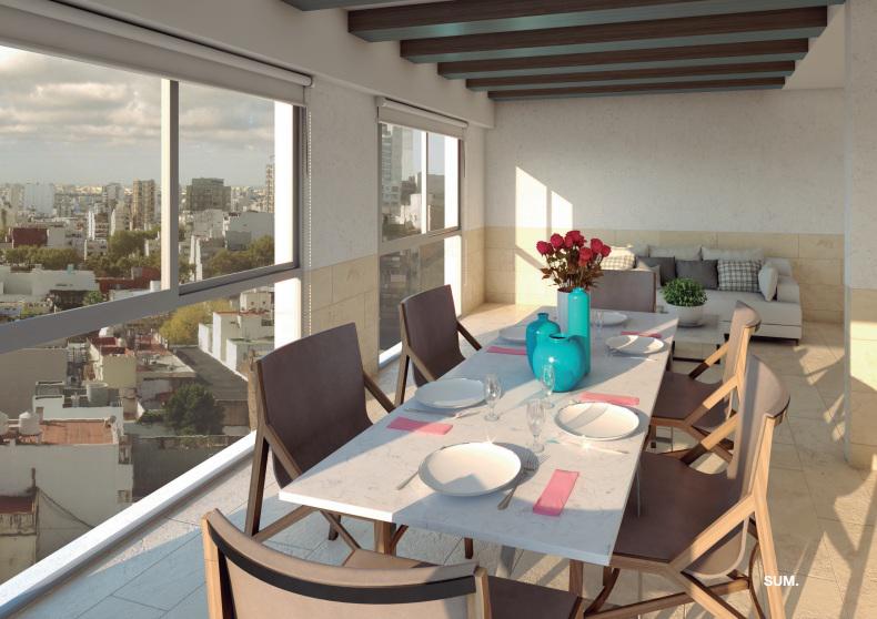 Departamento semipiso de 4 ambientes con dependencia balcón terraza y parrilla- Barrio Norte