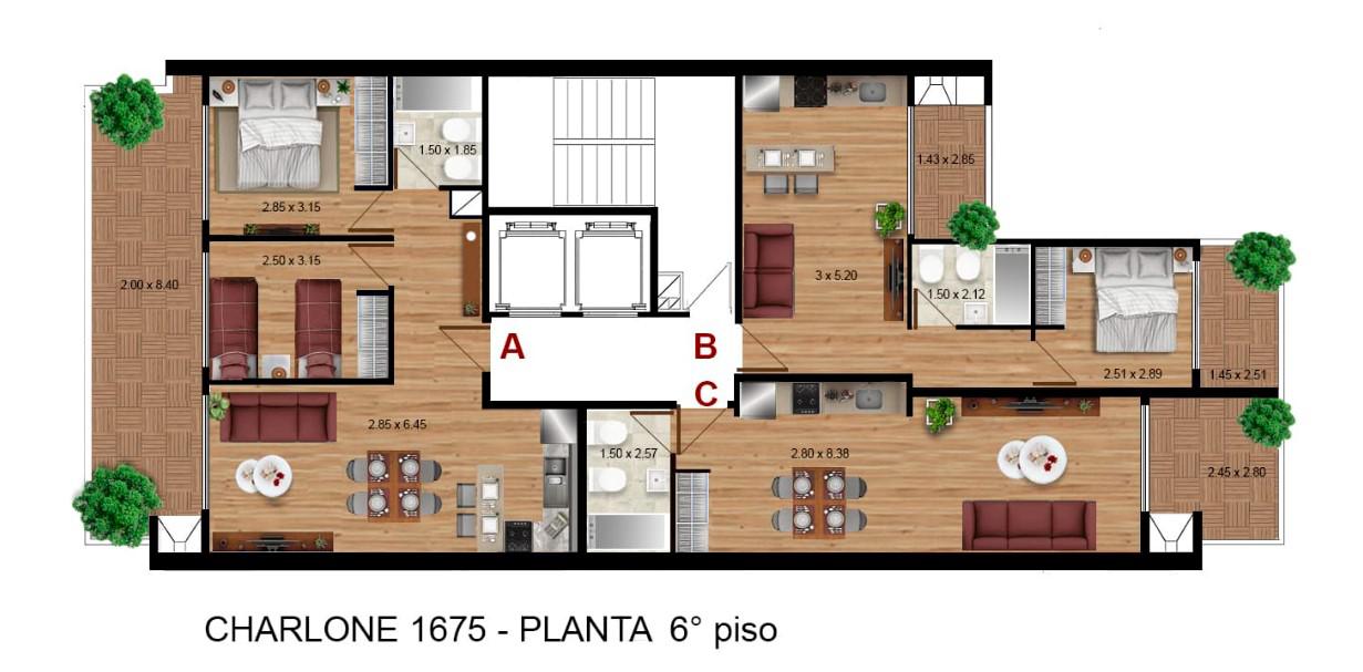 Departamento  venta  Ortuzar. 1 a 3 ambientes. Financiación