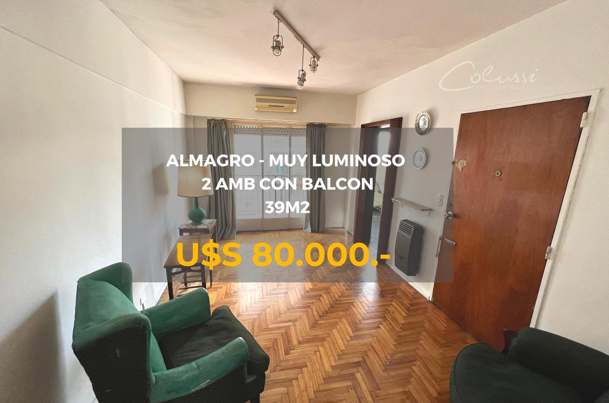 VENTA-Departamento - Almagro- 2 AMB c/Balcón Muy luminoso