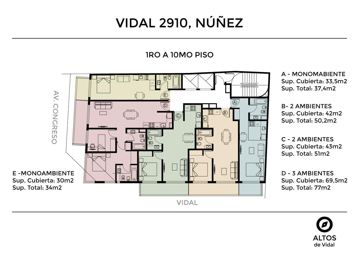 3 ambientes con amplio balcón - Nuñez - En construcción