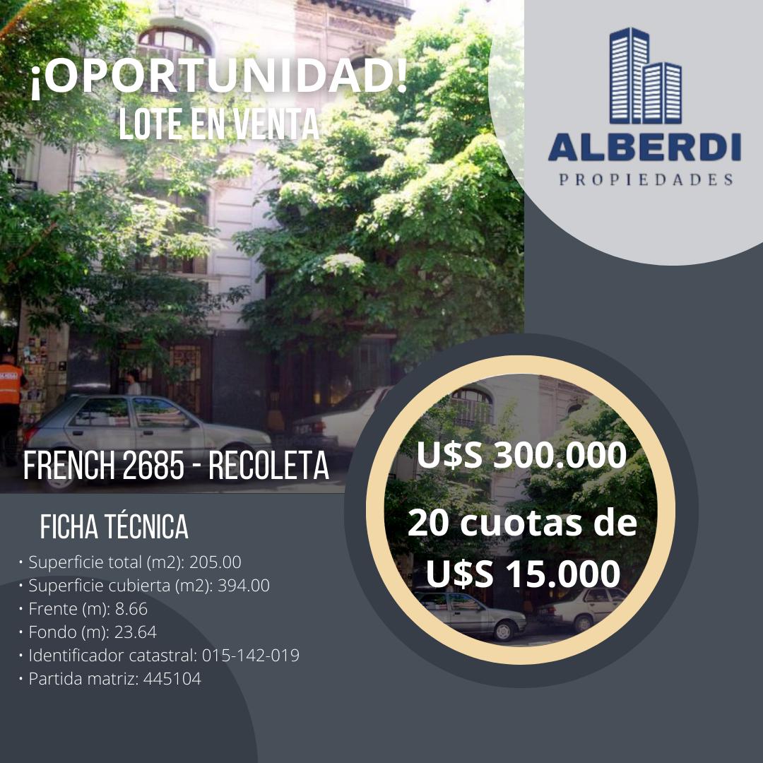 Terreno en venta en Recoleta