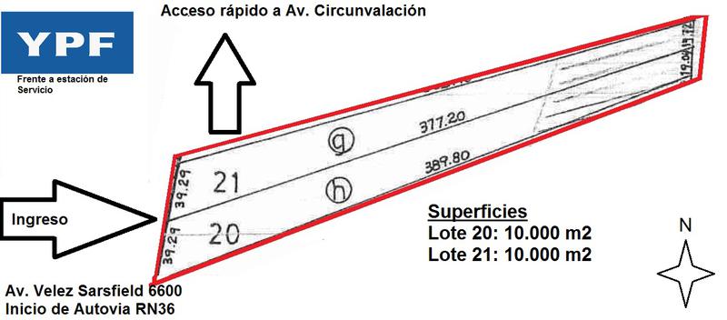 Terreno sobre avenida próximo a circunvalación