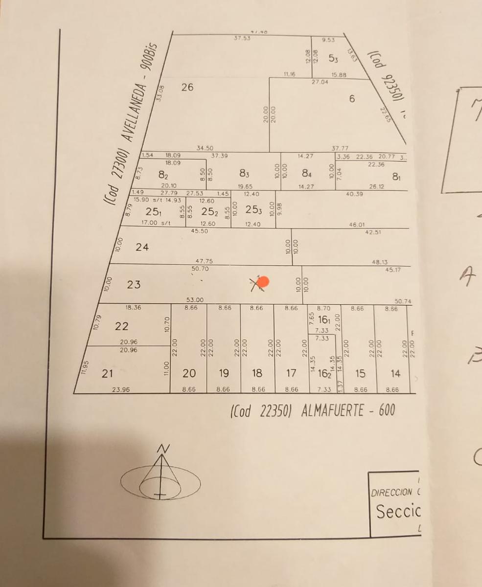 BV AVELLANEDA AL 900 BIS - VENTA TERRENO APTO CONSTRUCCION EN ARROYITO