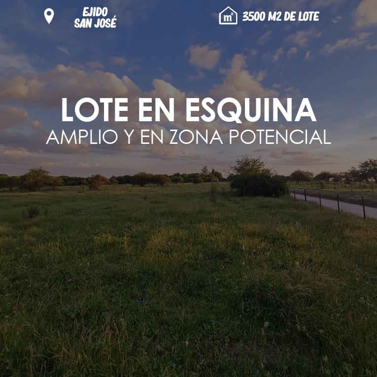 Lote en esquina en el ejido San Jose