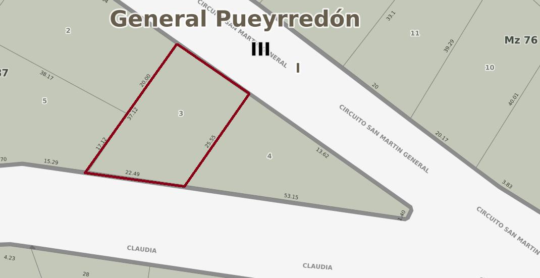 VENTA  LOTE  SIERRA DE LOS PADRES  665 M2