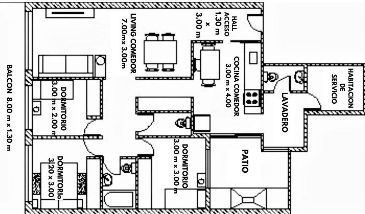 DEPARTAMENTO VENTA CABALLITO 4 AMBIENTES COCHERA DEPENDENCIA