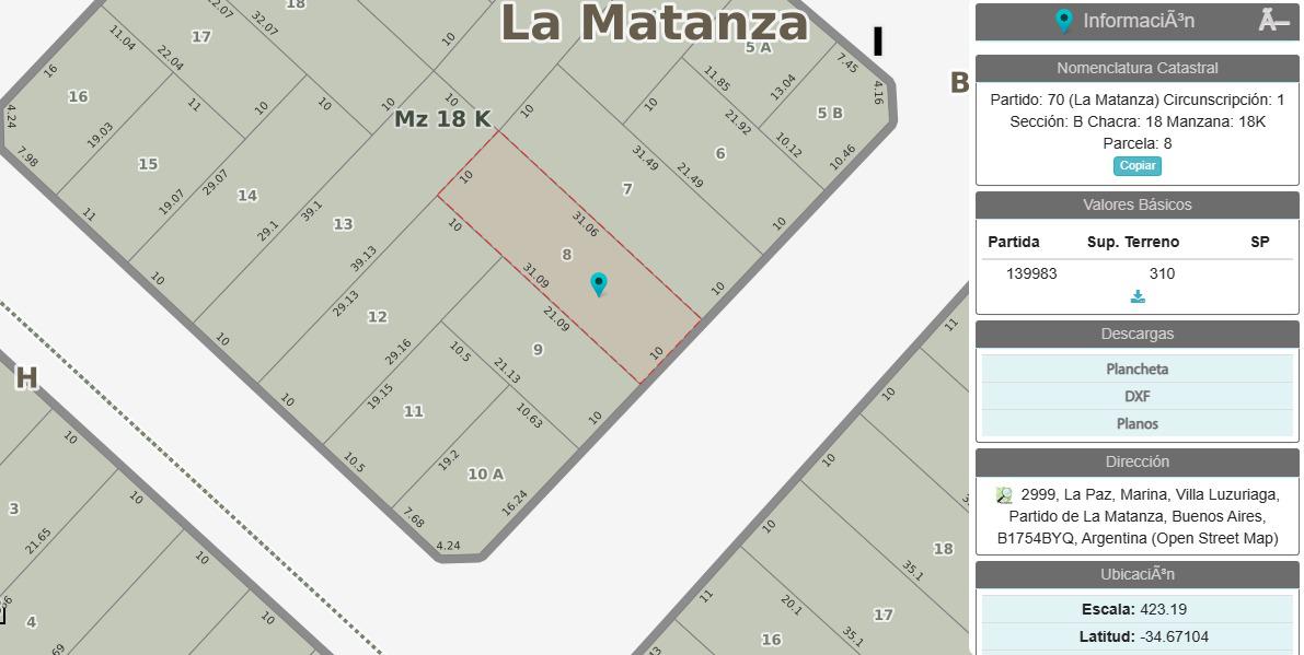 Terreno en  venta Villa Luzuriaga