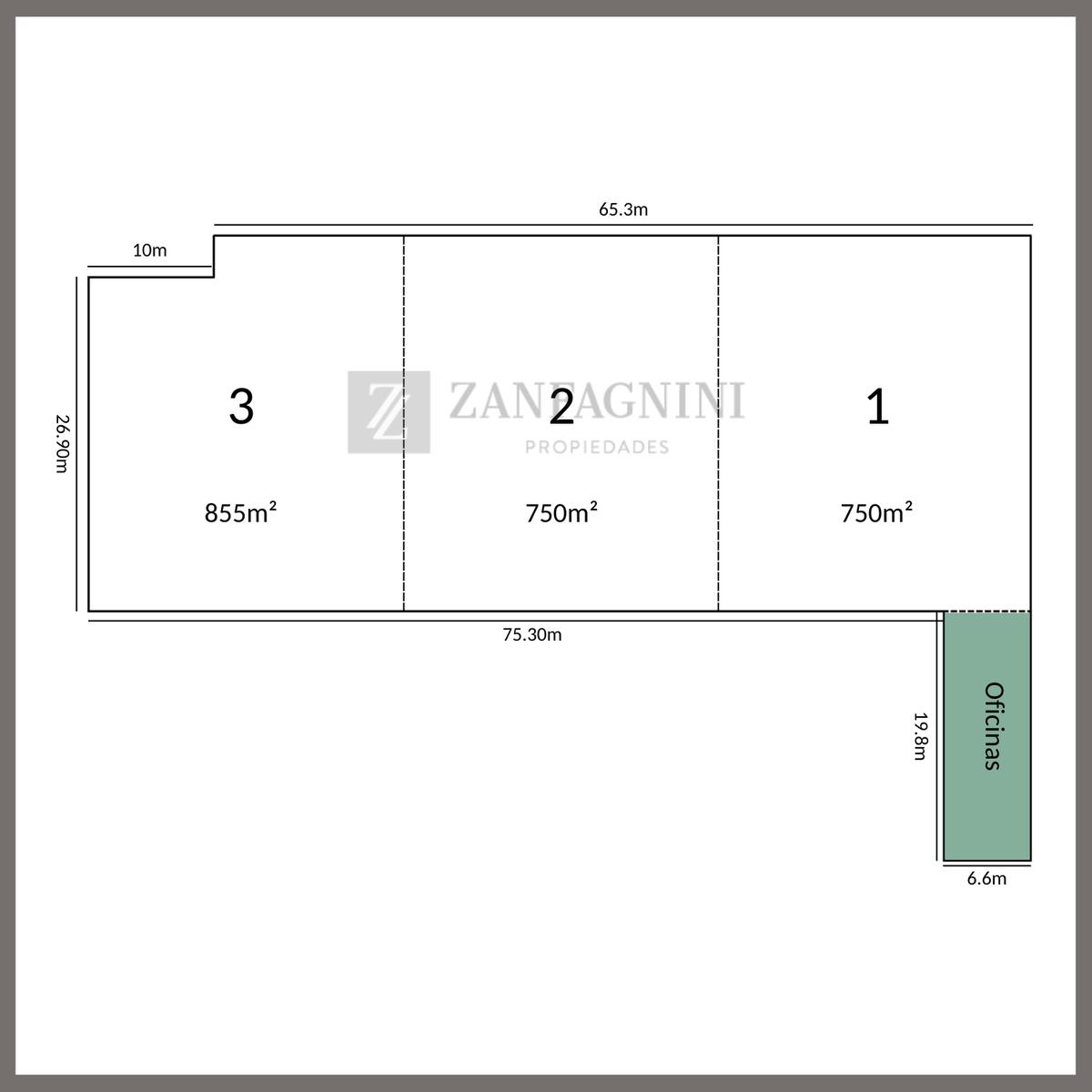 Nave Industrial, 750 m2, en  Rodriguez Peña. ALQUILER