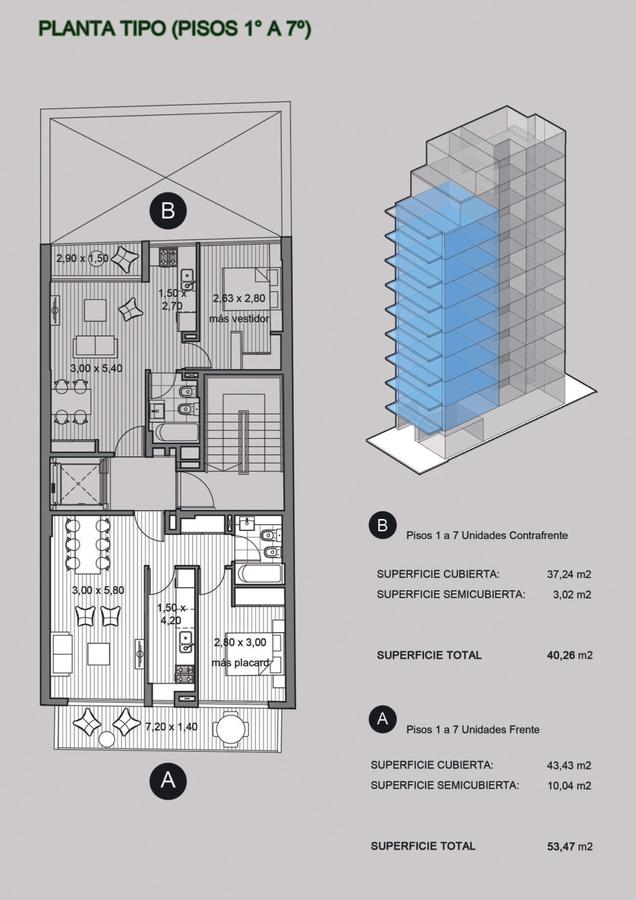 Departamento 2 ambientes con balcón y cocina separada - Villa Crespo