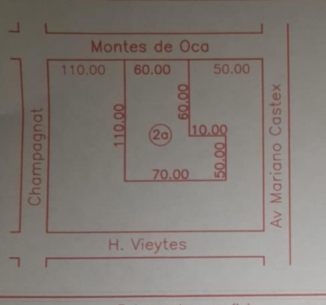 Terreno en  Monte de Oca y Av. MARIANO CASTEX