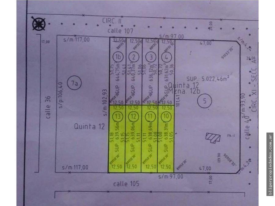 Terreno / Lote en venta de 600m2 ubicado en Balcarce