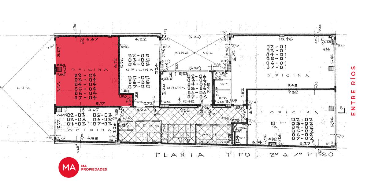 Oficina 51 m2 - Mitre 800 - Centro Rosario  alquiler