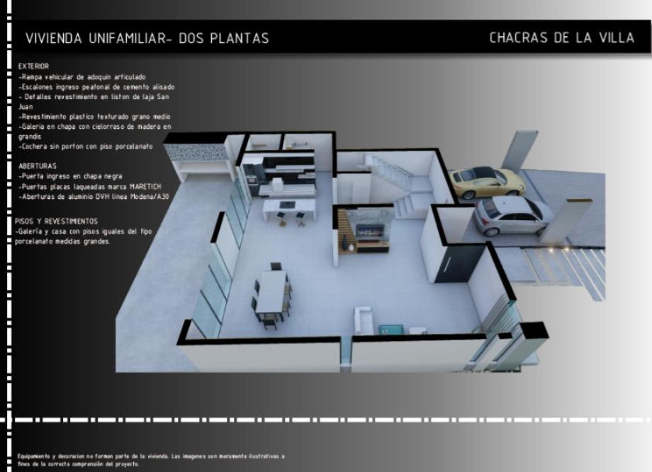 Casa 3 dormitorios 3 baños Chacras de la Villa - Villa Allende