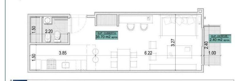 VENTA monoambiente  Av Independencia 3900