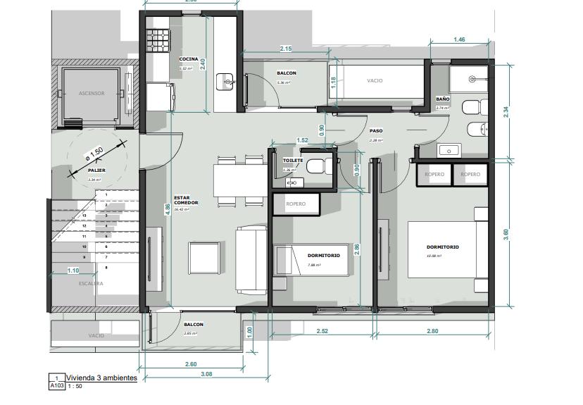 Venta de departamento 3 ambientes. Moron.