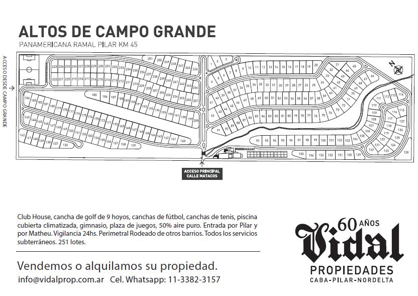 Terreno en Altos de Campo Grande