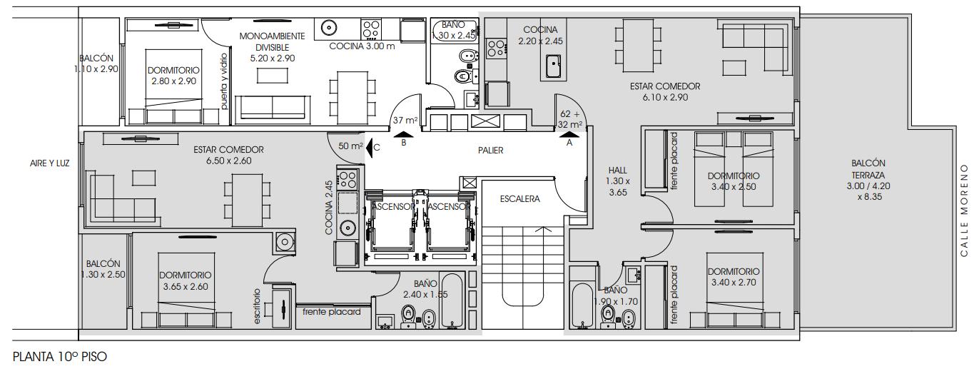 Departamento en zona centro