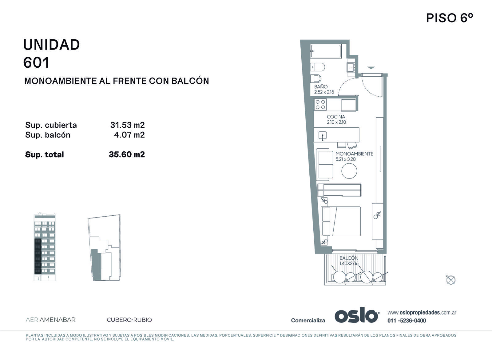 Departamento en venta de 1 ambiente en Belgrano