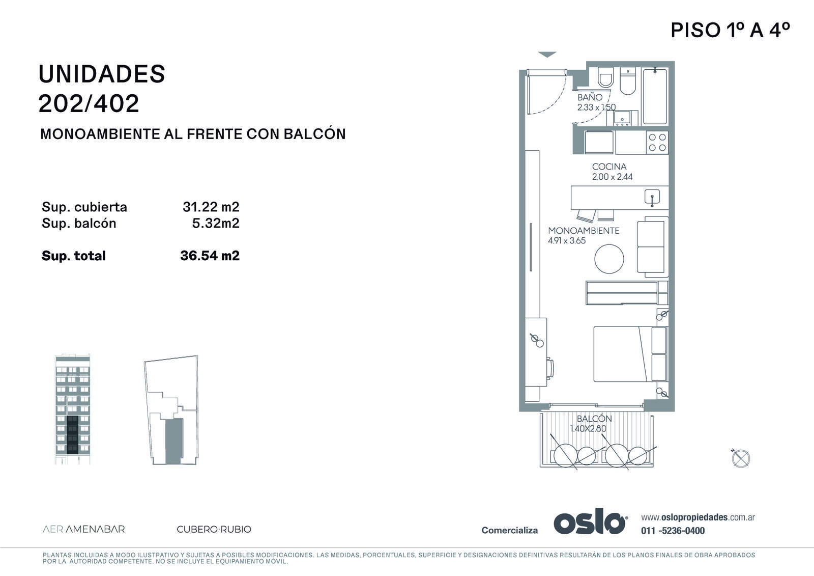 Departamento en venta de 1 ambiente en Belgrano