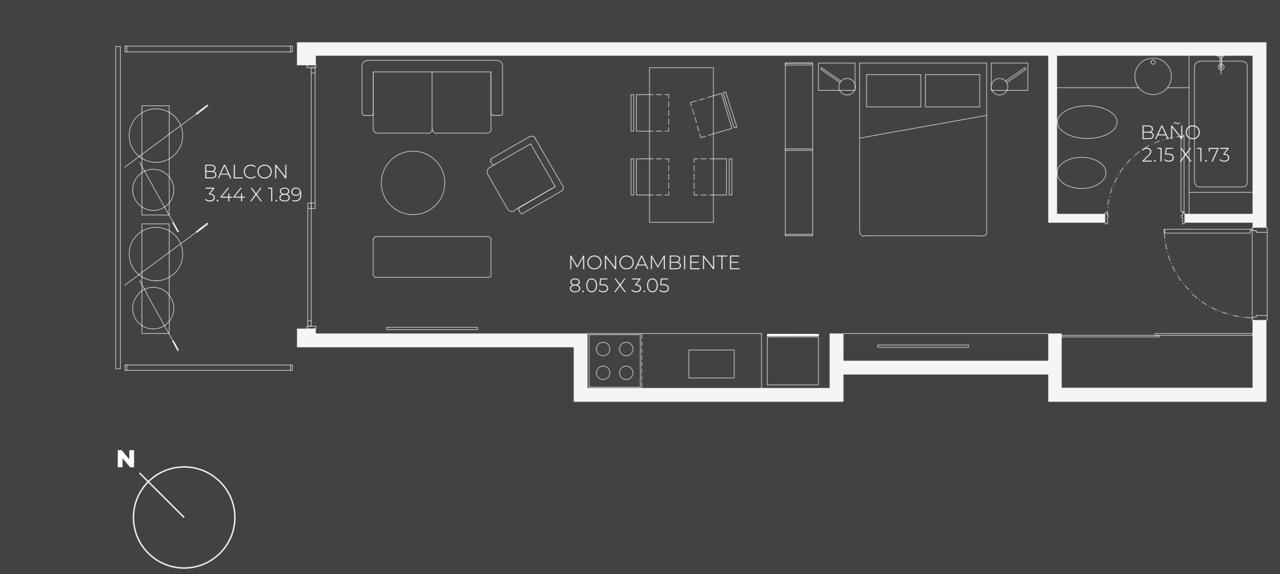 EDIFICIO DE DISEÑO! Gran ambiente en Palermo - Full Amenities