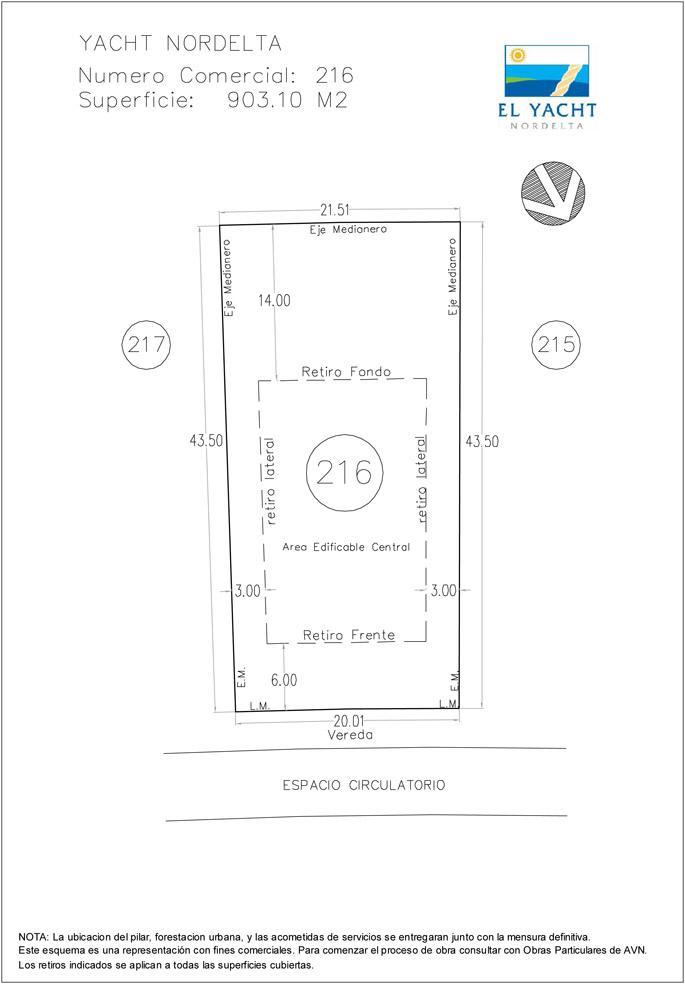 Terreno en  Venta en El Yacht Nordelta!!!