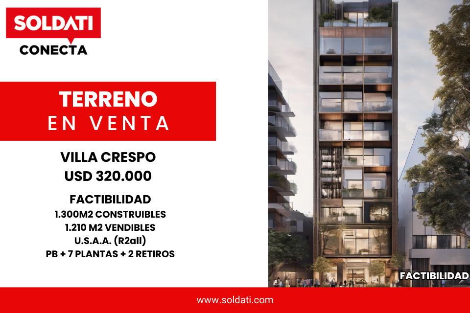 Terreno en Venta en Villa Crespo USAA 1200m2 vendibles