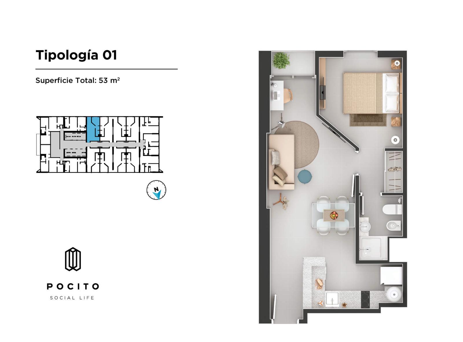 Departamento en Nueva Córdoba en Venta - 1 dormitorio