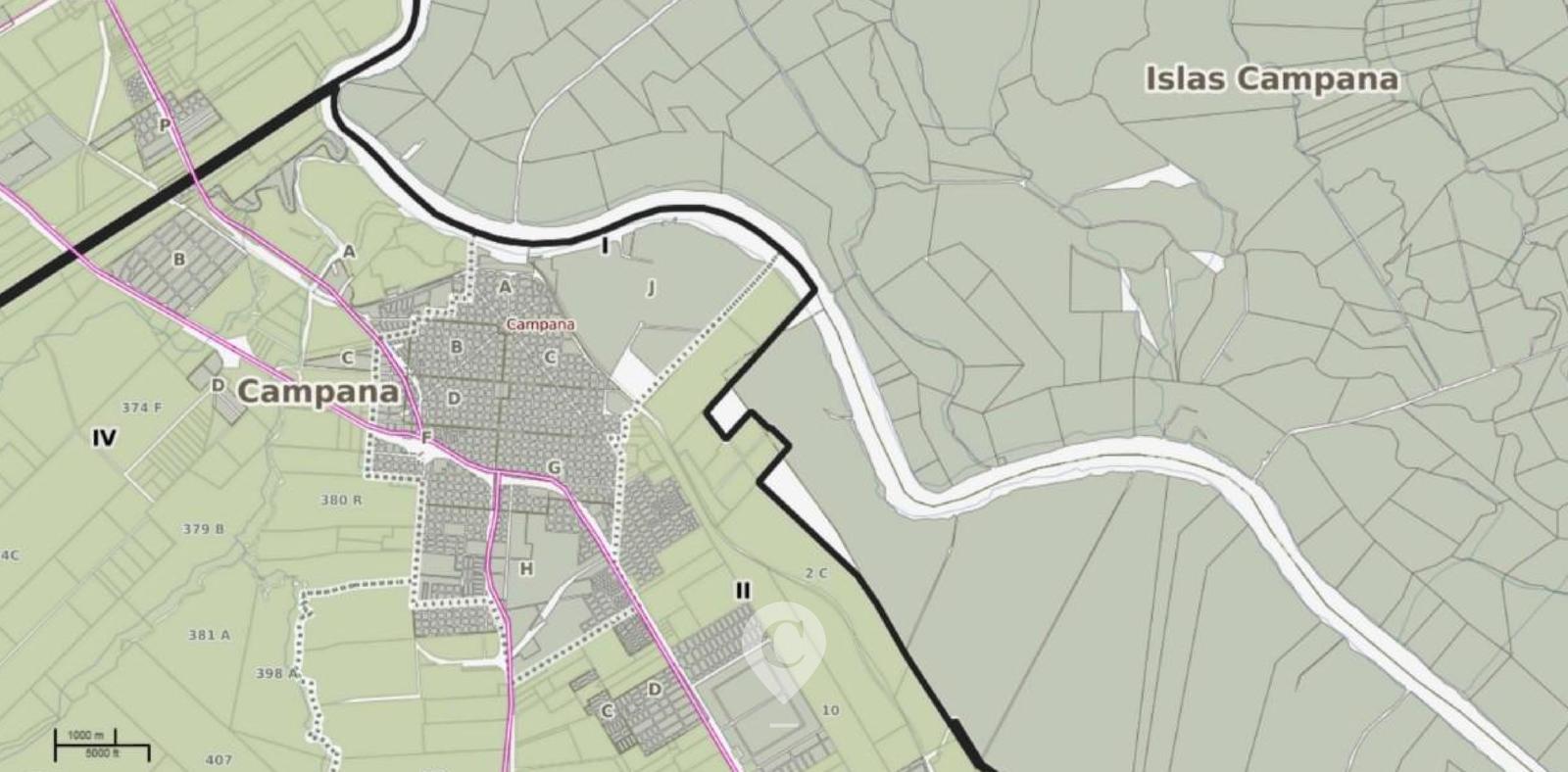 Amplio terreno en Venta Campana 106.300 m2. Con salida propia al Rio Paraná