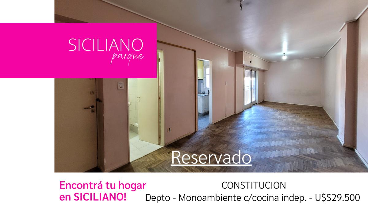 Departamento - Constitución - Monoambiente - 33m²