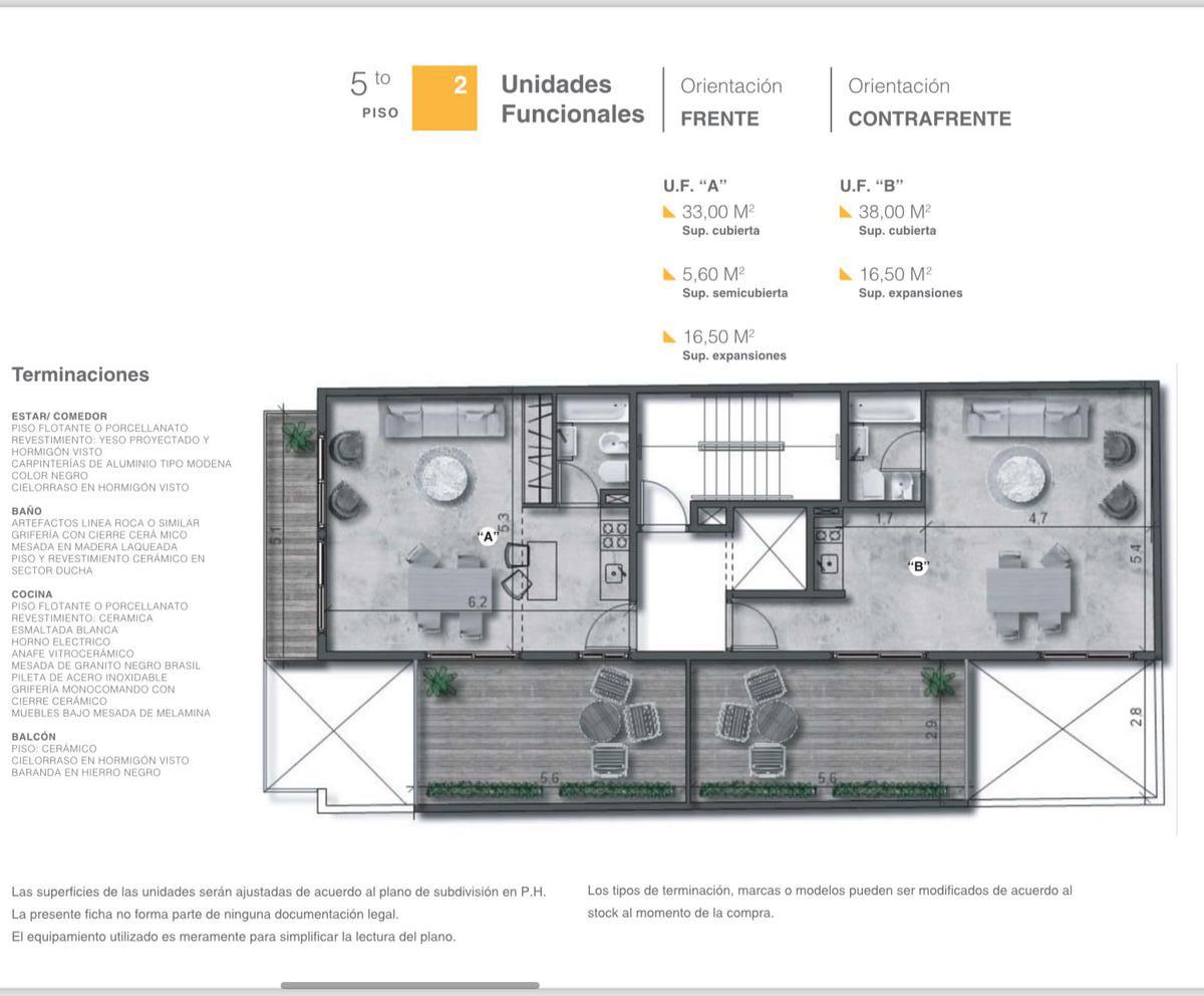 Departamento en Venta Virasoro, Palermo Soho,  balcon terraza, botanico