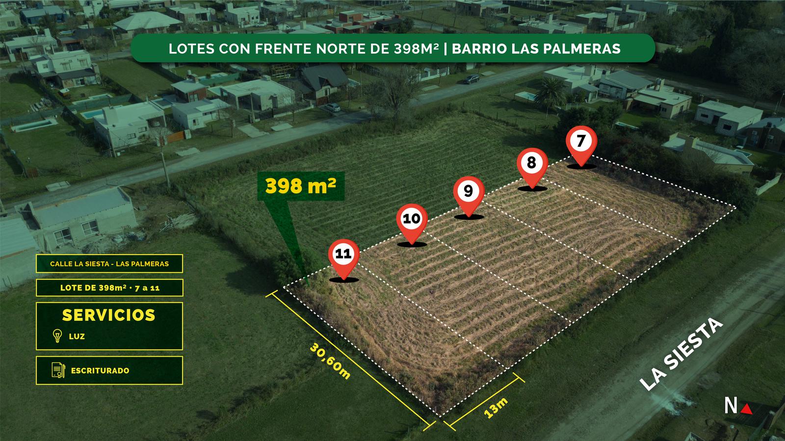 Terreno en venta contiguos barrio Las Palmeras Roldán