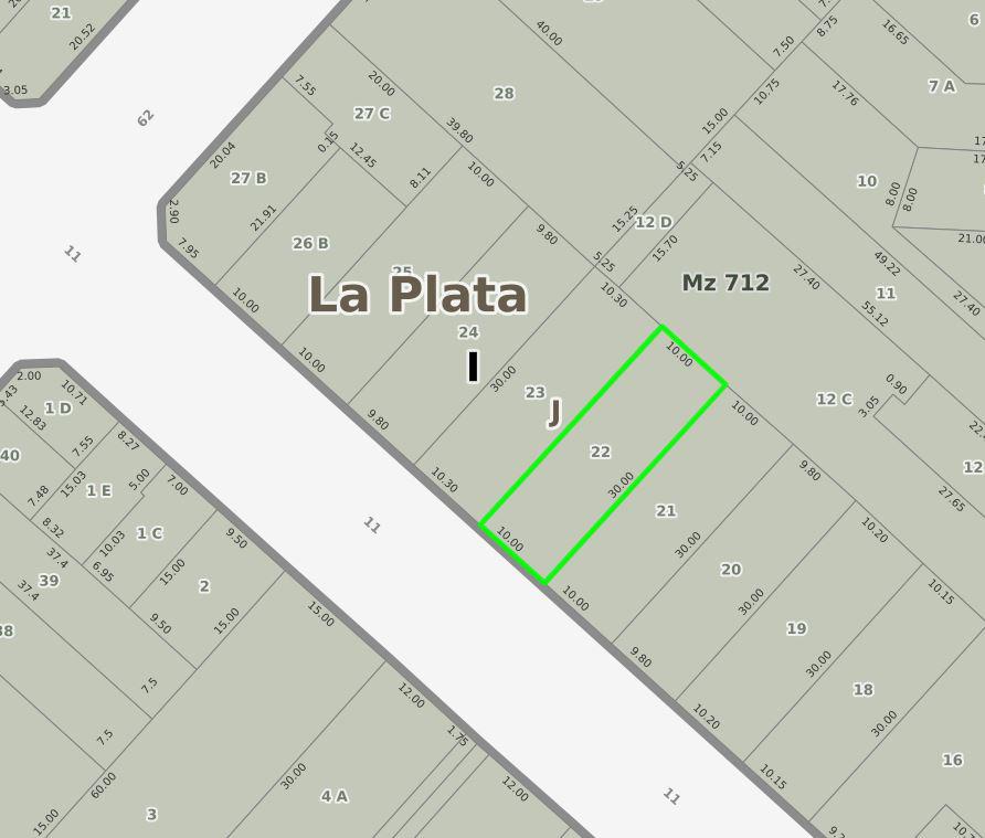 Terreno en La Plata - Calle 11 e/ 62 y 63 - Dacal Bienes Raices