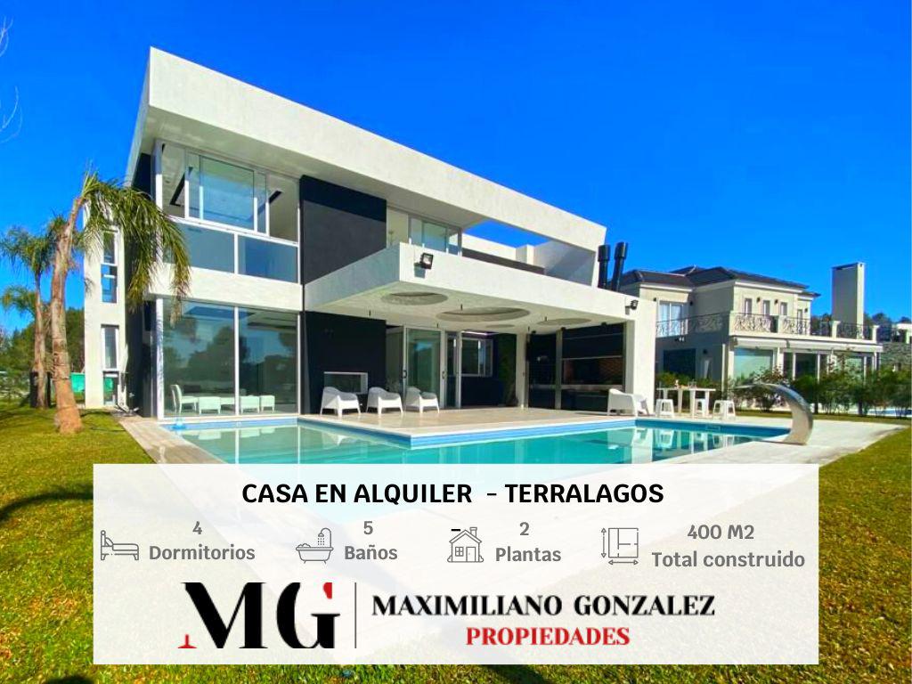 Casa en alquiler - Terralagos Barrio Cerrado Canning Ezeiza