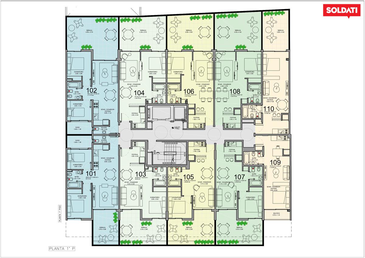 Espai Centenario.Venta.departamento.2 ambientes.Parque Centenario