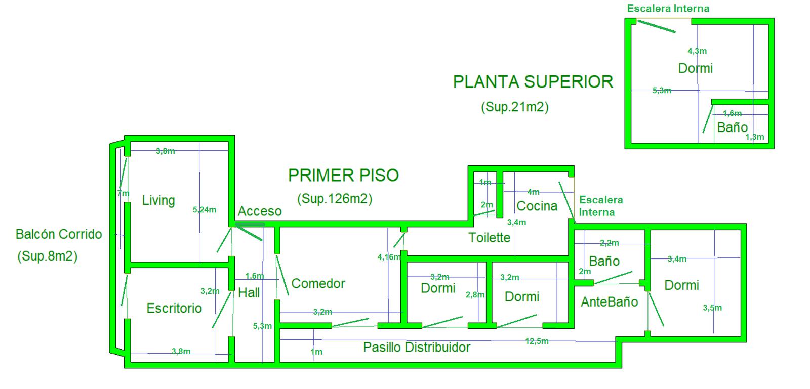 Venta  departamento   7 ambientes 4 dormitorios en Congreso