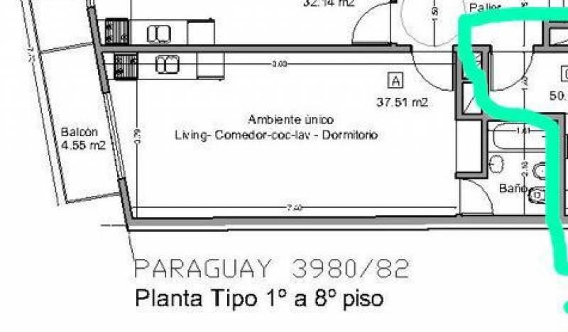 Piso 8° al frente con Baulera - Super Luminoso - Apto Profesional - Opcional Alquiler Cochera