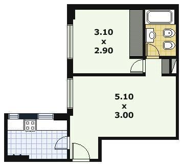 Departamento de 2 ambientes en venta en Colegiales