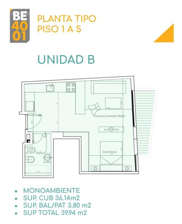 Venta Monoambiente Balcón Frente Belgrano R a Estrenar entrega fines Oct 2024 Cuotas