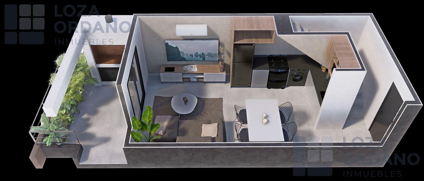 Duplex 1 dormitorio con terraza