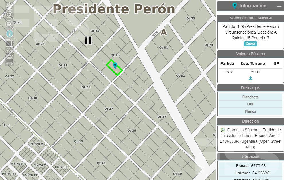 Terreno en venta en Presidente Perón