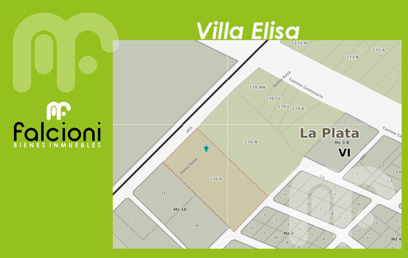 VENTA FRACCIÓN / LOTE / TERRENO EN VILLA ELISA